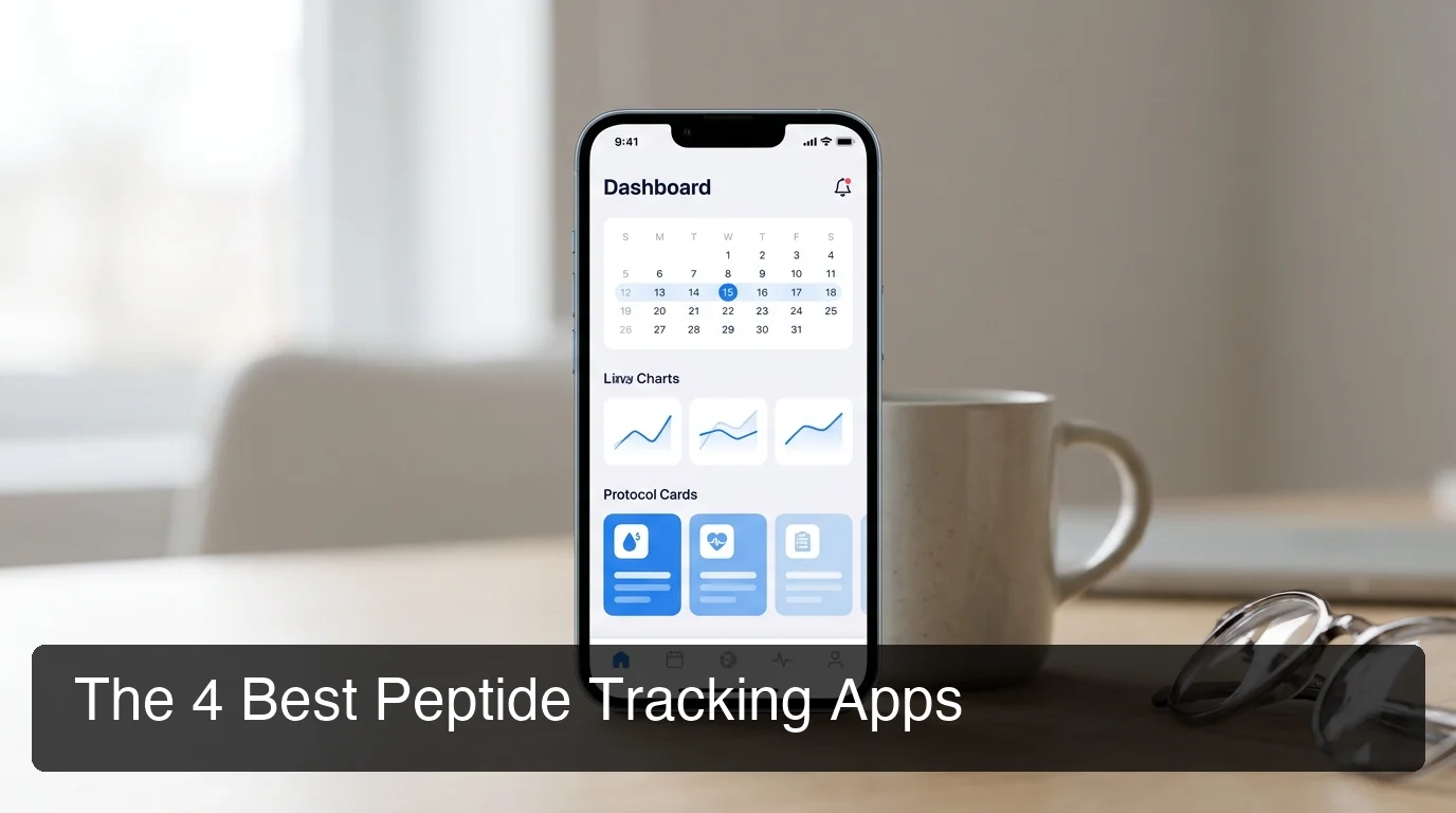 PeptideIQ best peptide app comparison dashboard showing top tracking options for 2026