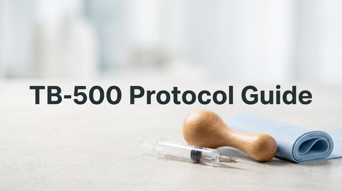 TB-500 protocol guide illustrating syringe-based dosing and tissue recovery