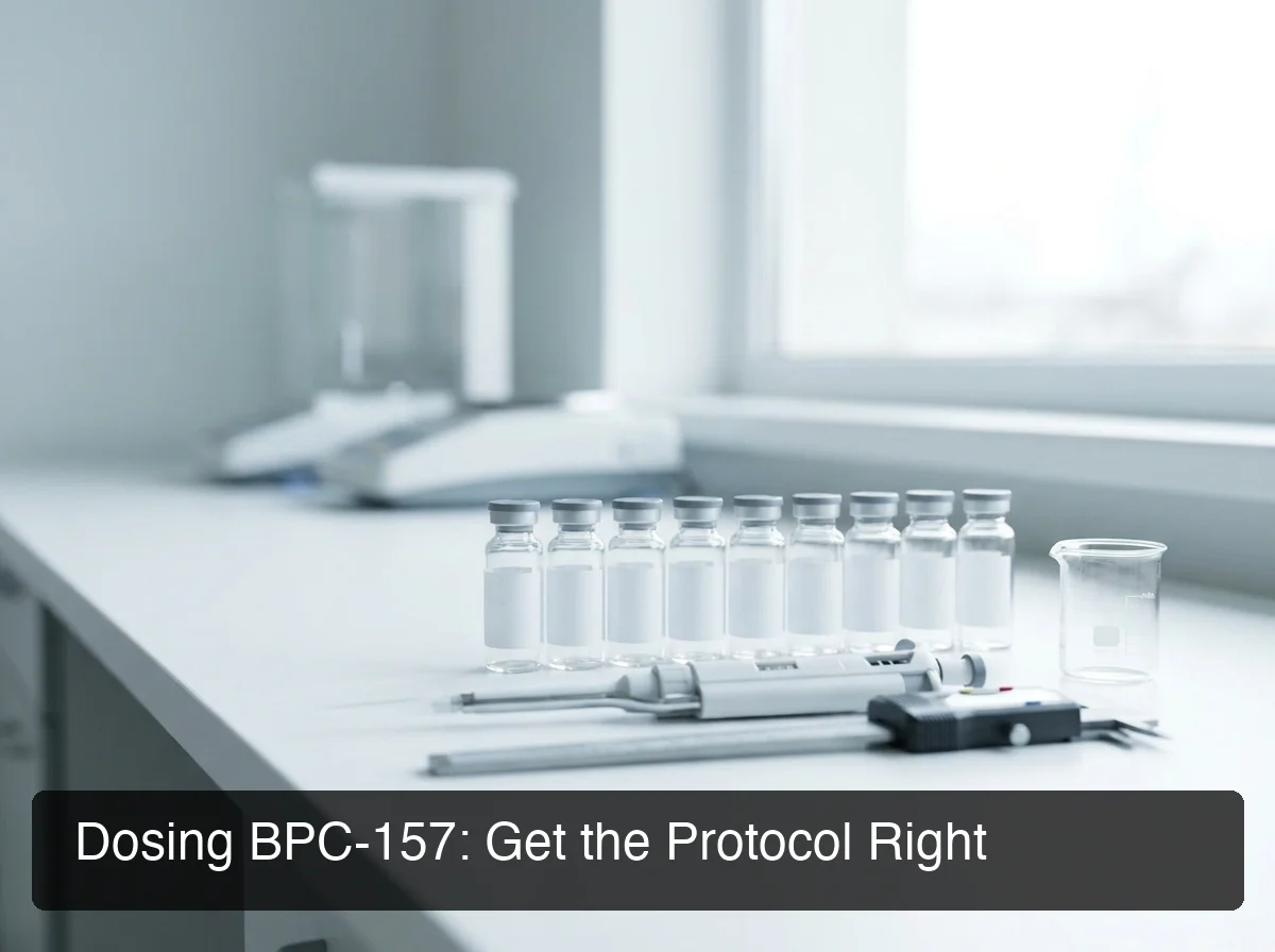 PeptideIQ peptide dosing protocol setup showing precise BPC-157 dosage tracking for multi-peptide stacking protocols