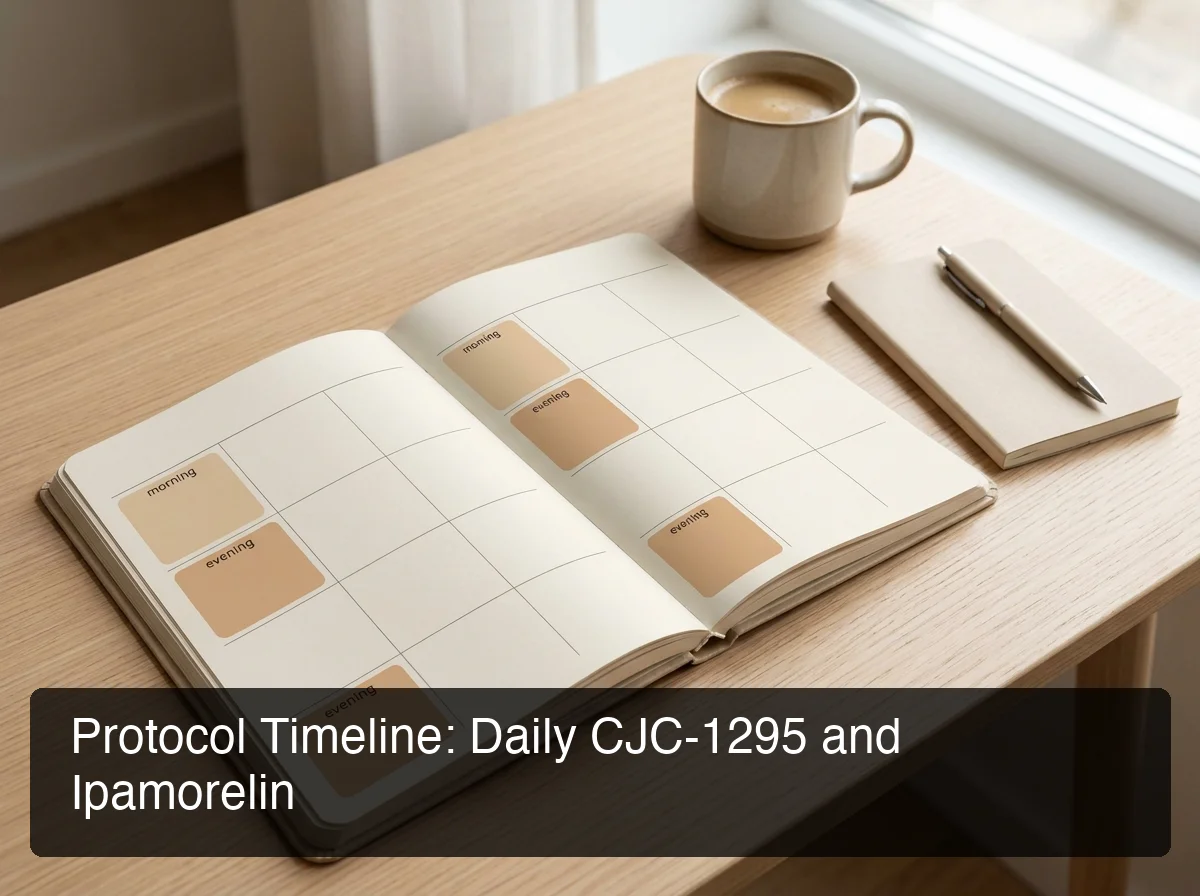 CJC-1295 ipamorelin protocol timeline injection schedule for men's growth hormone stack