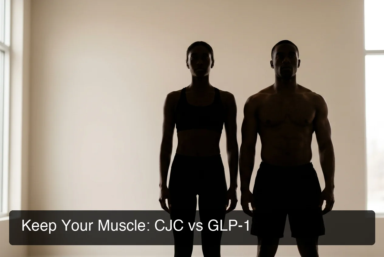 CJC-1295 results comparison showing muscle preservation versus GLP-1 lean mass loss