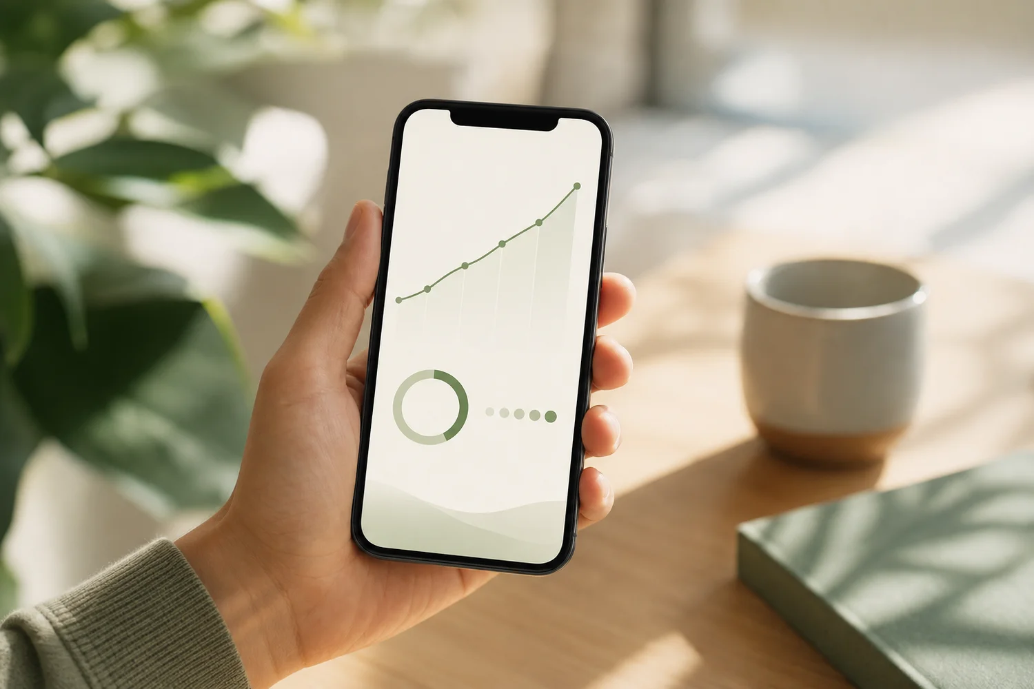 Person reviewing GLP-1 results timeline and adherence progress in the best glp-1 tracking app