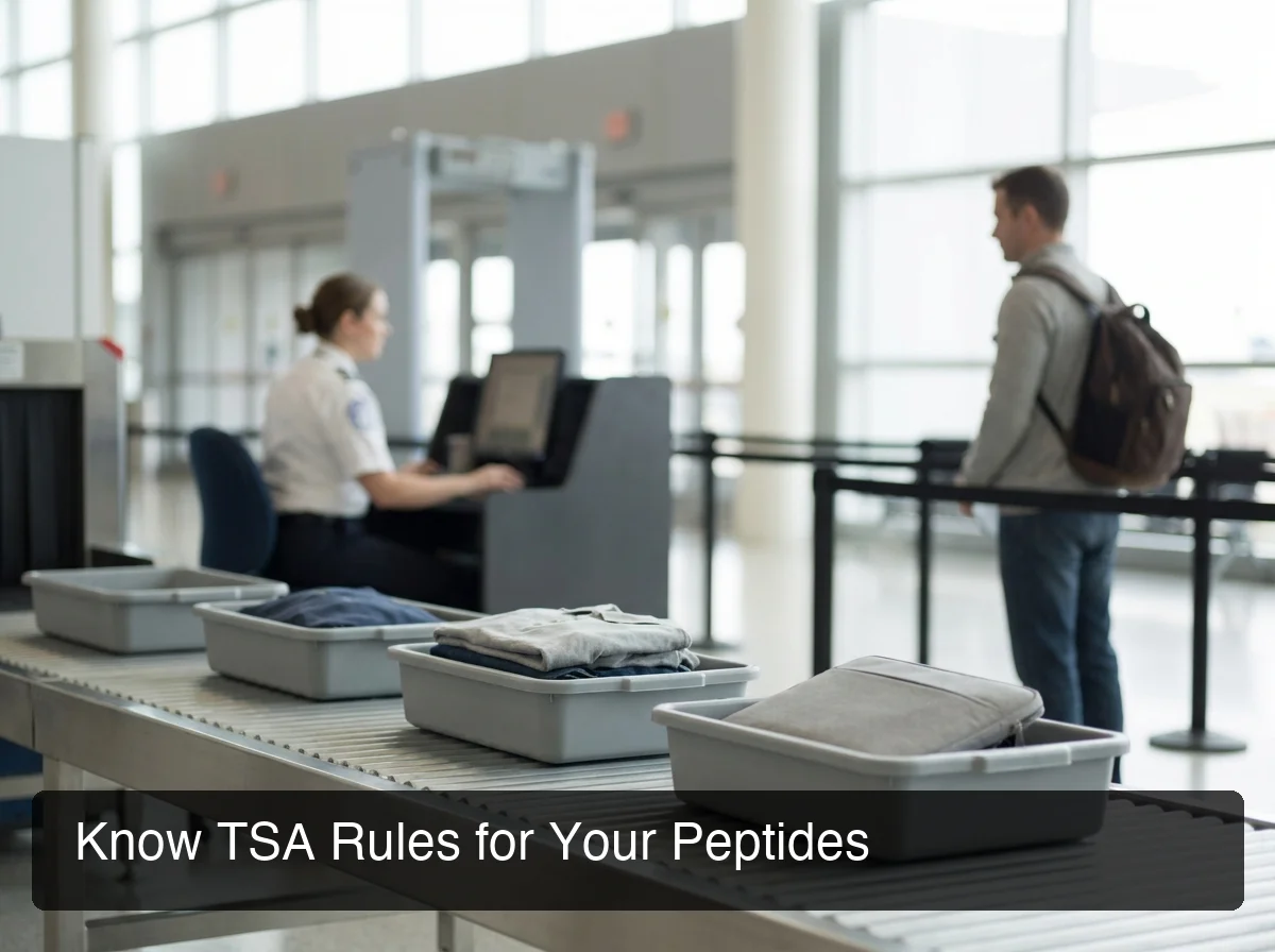 TSA peptides airport security checkpoint for injectable medications and carry-on
