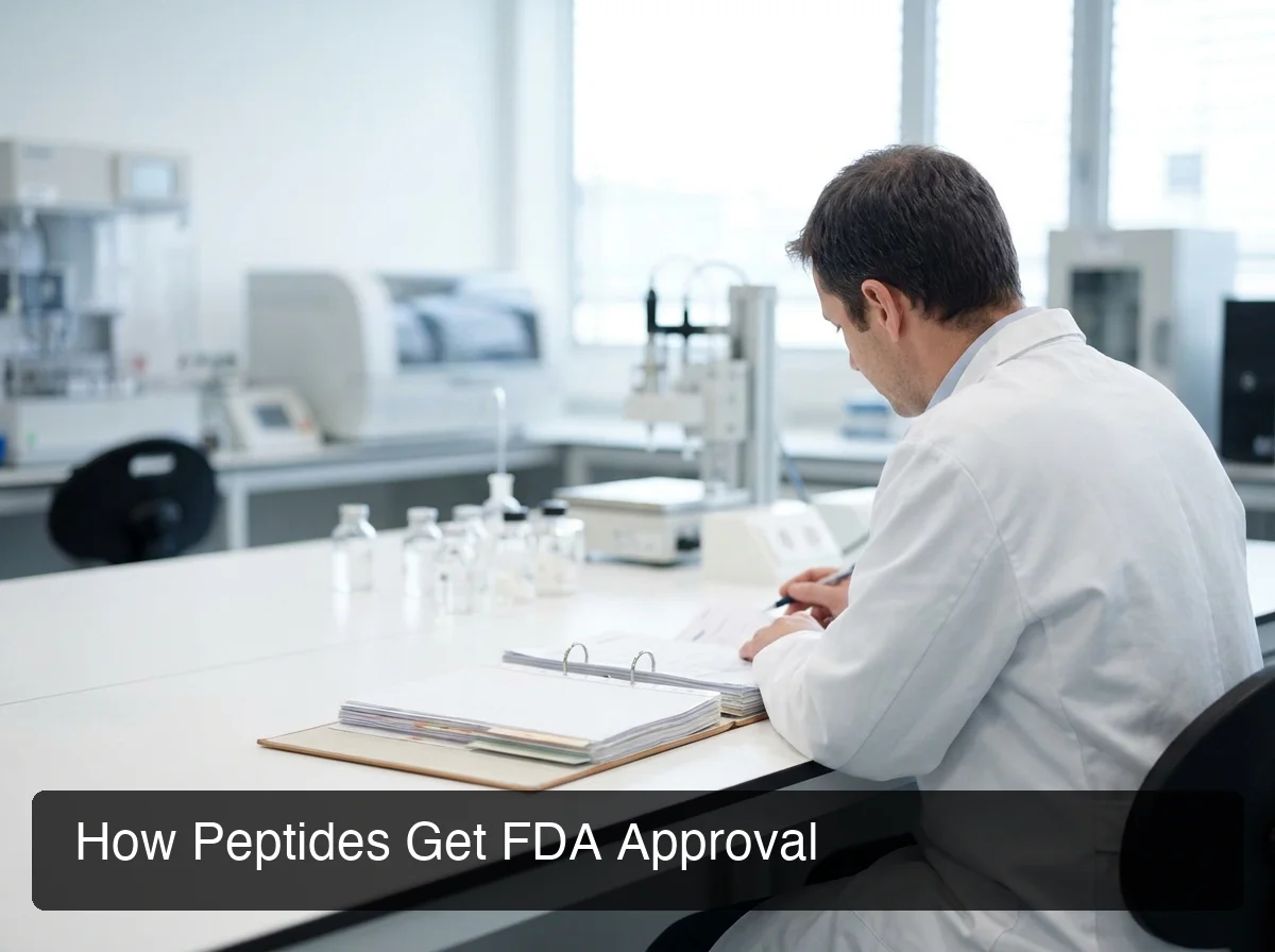 How peptides get FDA approval through clinical trial phases and regulatory review timeline
