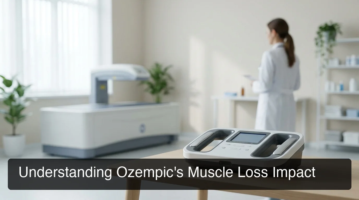 ozempic muscle loss research and body composition monitoring equipment in clinical lab setting