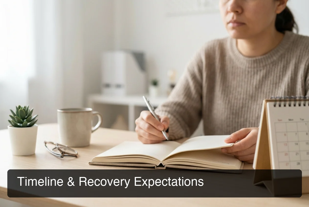 how long ozempic side effects last timeline showing weeks one through eight recovery