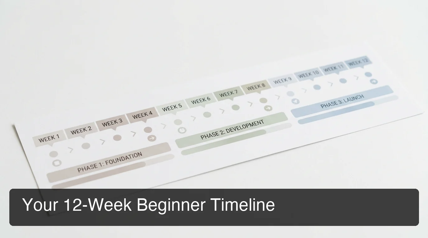 Peptide guide beginner 12-week cycle timeline showing progression markers and weekly expectations