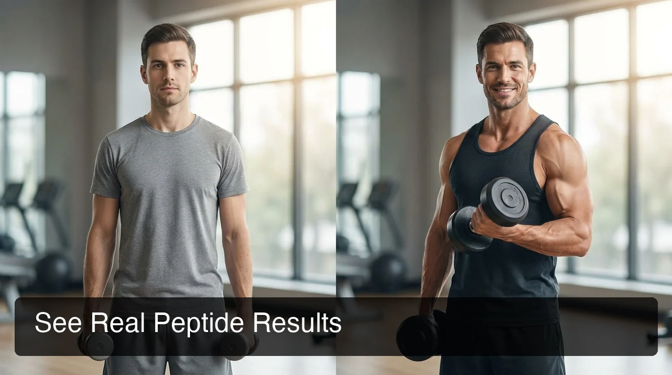 Peptides before and after real transformation results across multiple compound categories