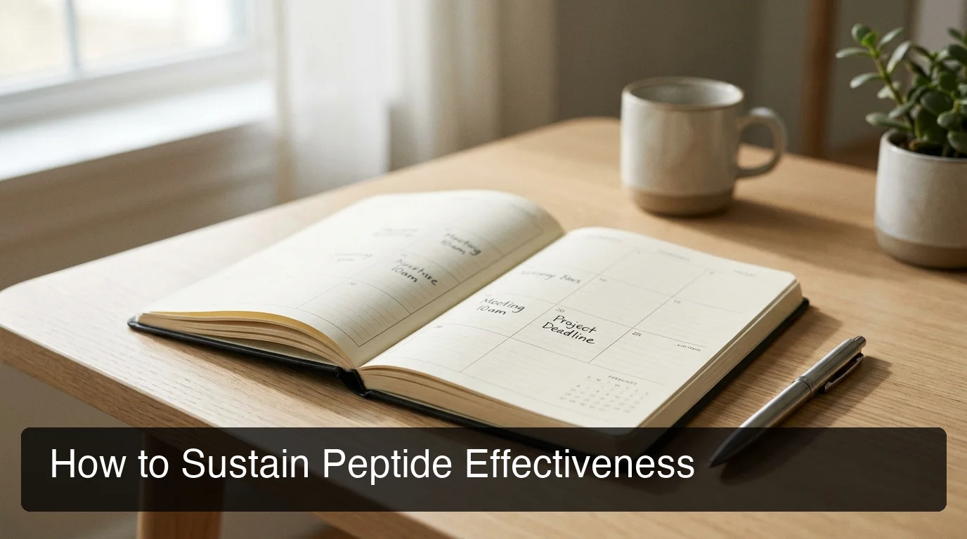 peptide tolerance cycling strategy showing protocol on and off phases for sustained peptide effectiveness