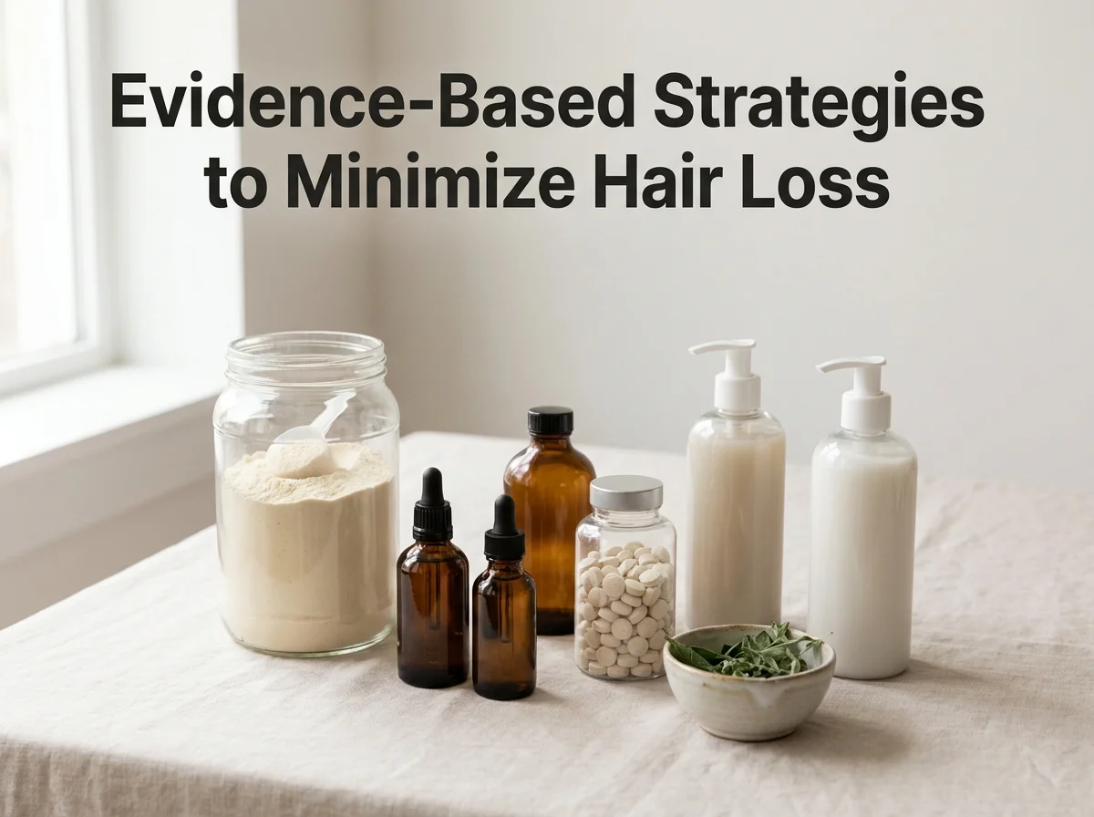 Prevent semaglutide hair loss with a protein iron zinc and biotin supplement stack