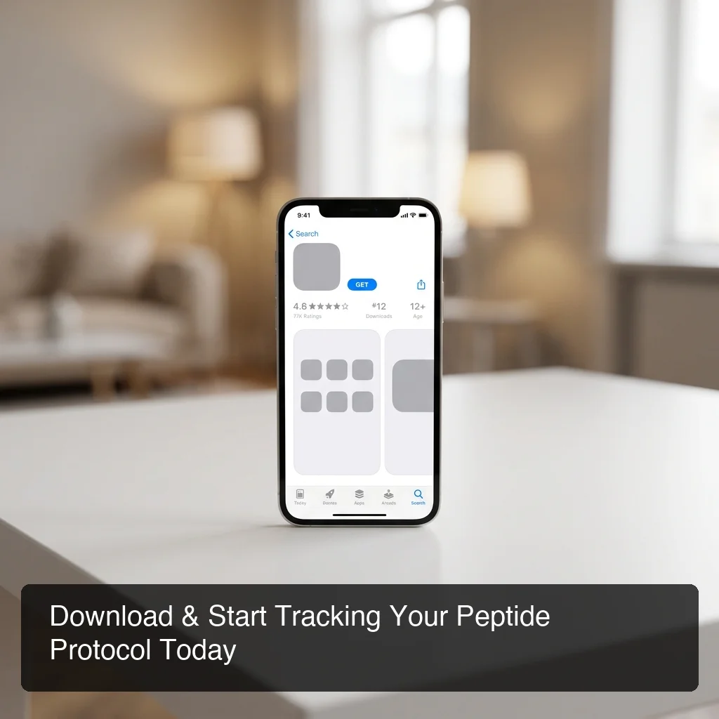 PeptideIQ app download peptide tracking app for iOS available on mobile waitlist