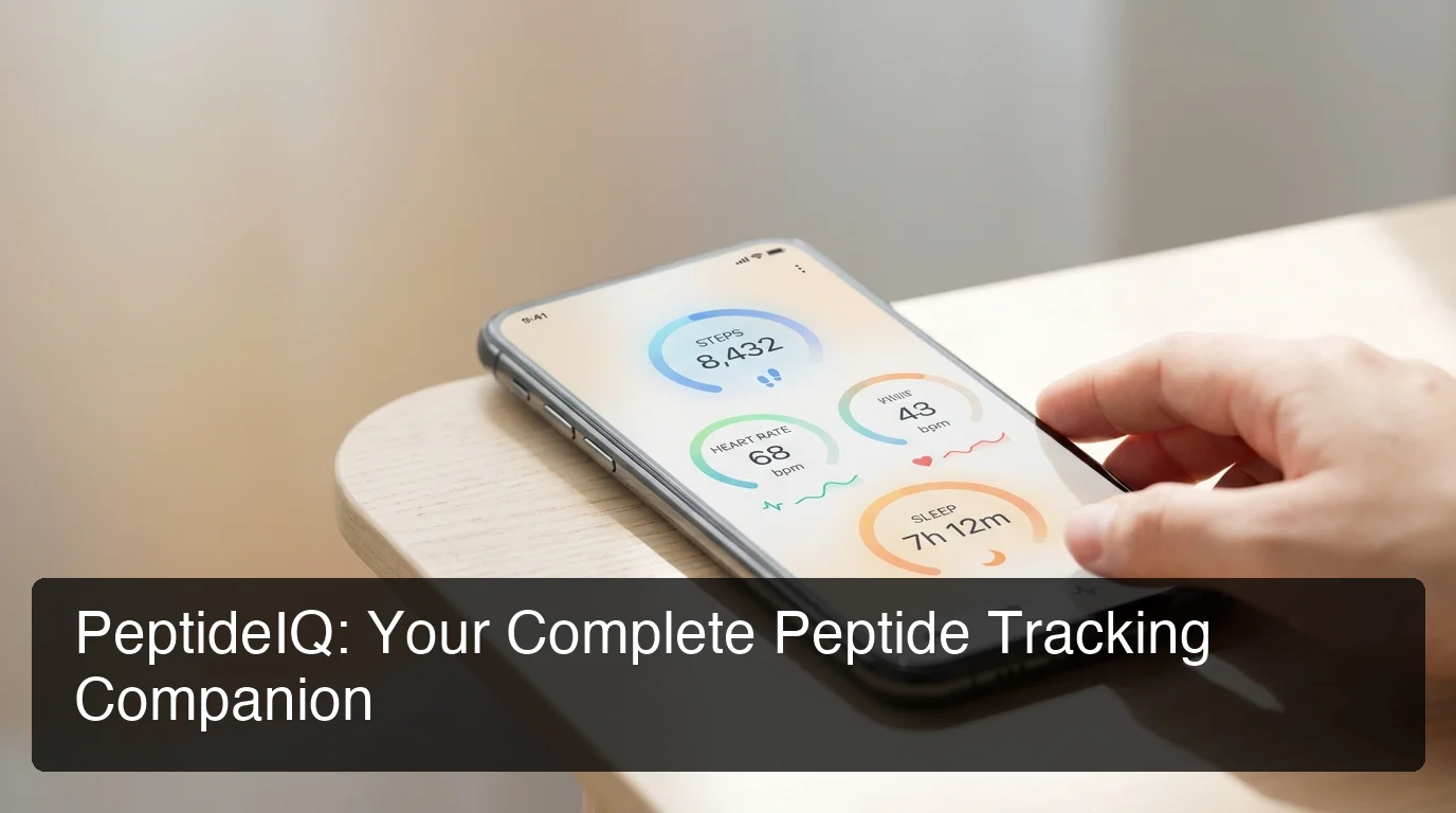 PeptideIQ what is peptideiq app dashboard tracking overview on smartphone